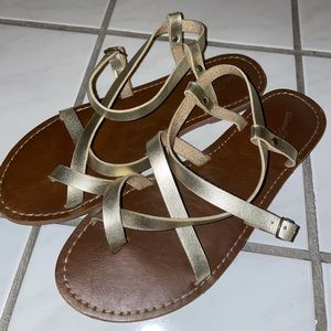 Women’s Gold Sandals - Size 8
